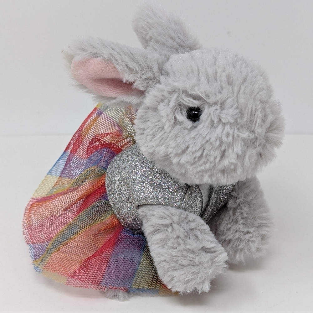 Justice Pet Shop Rabbit Bunny Rosie Plush Stuffed Animal Gray Tutu
